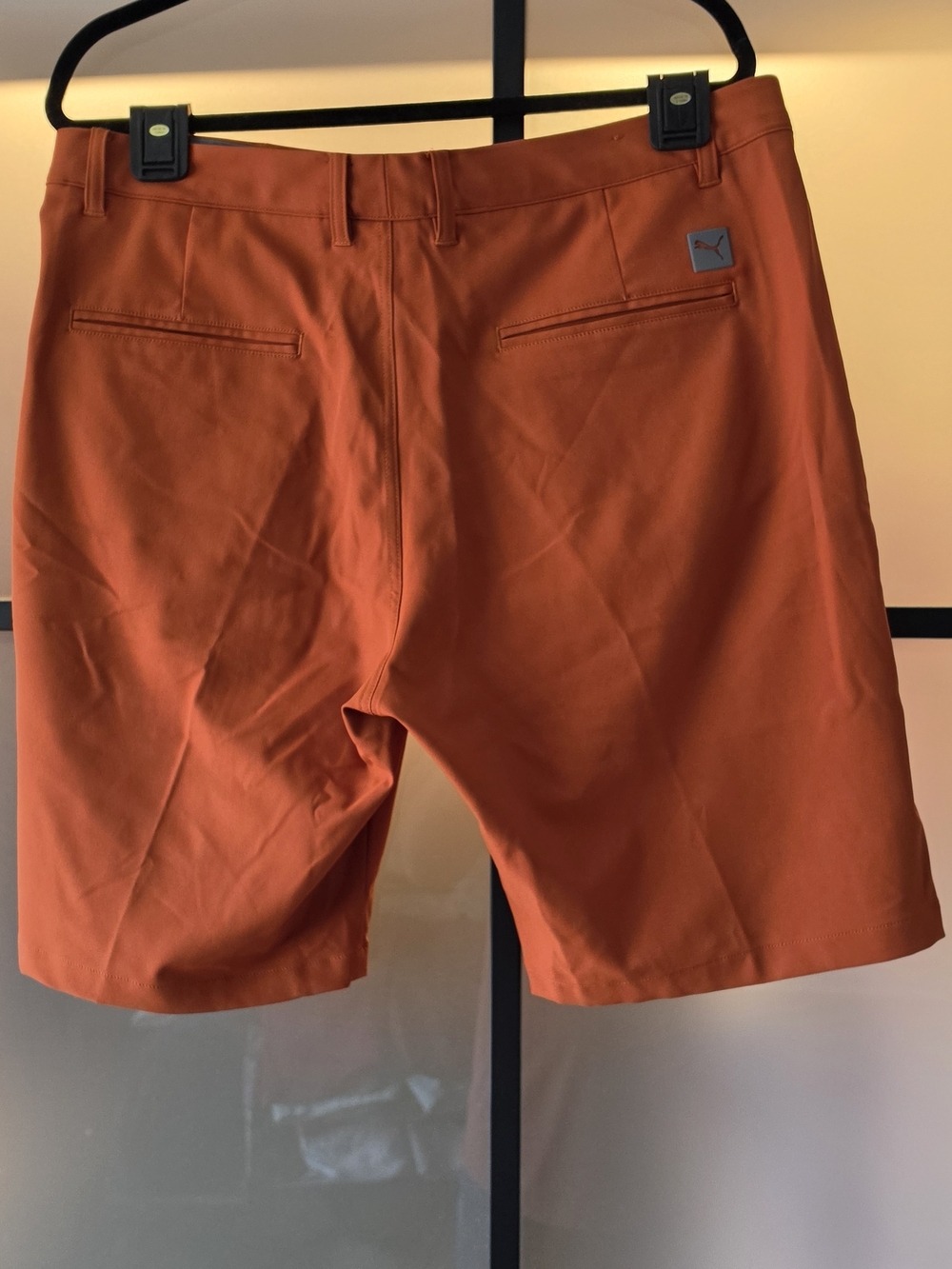 Puma Men's Burnt Orange Flat Front Golf Shorts